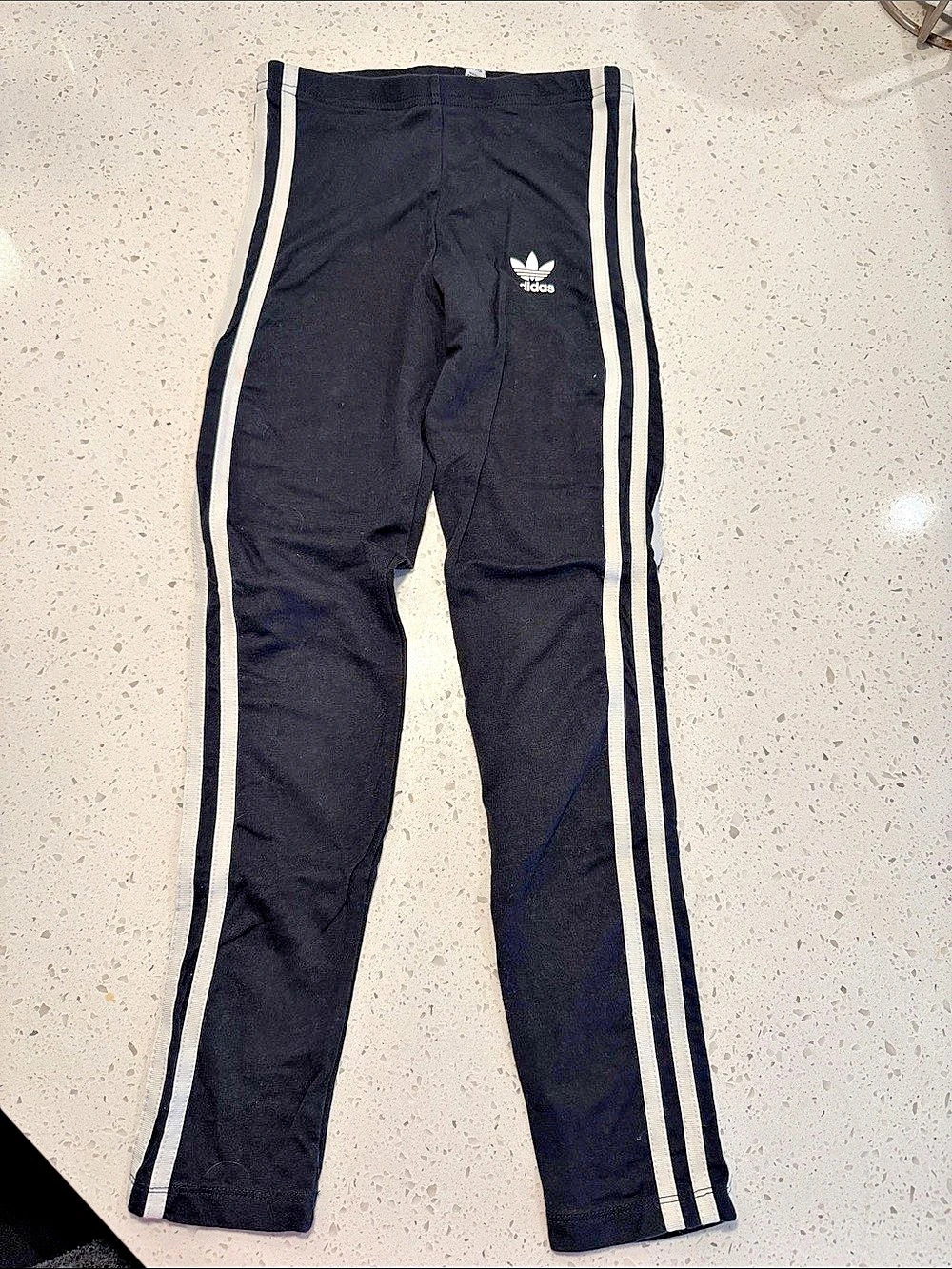 adidas Adicolor Classics 3-Stripes Leggings Black & White Size Medium